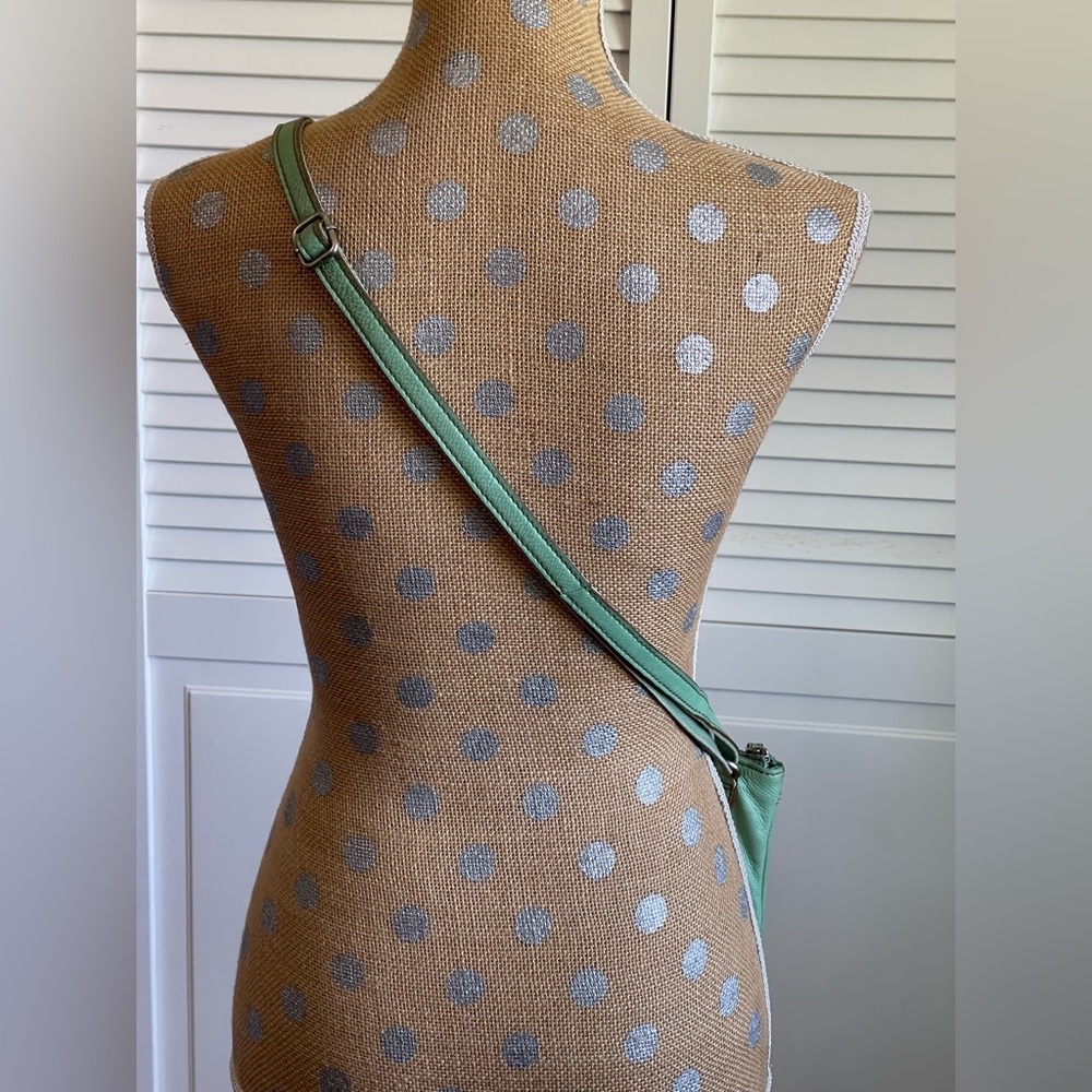Fossil Maddox leather Crossbody purse, mint green - Picture 3 of 8